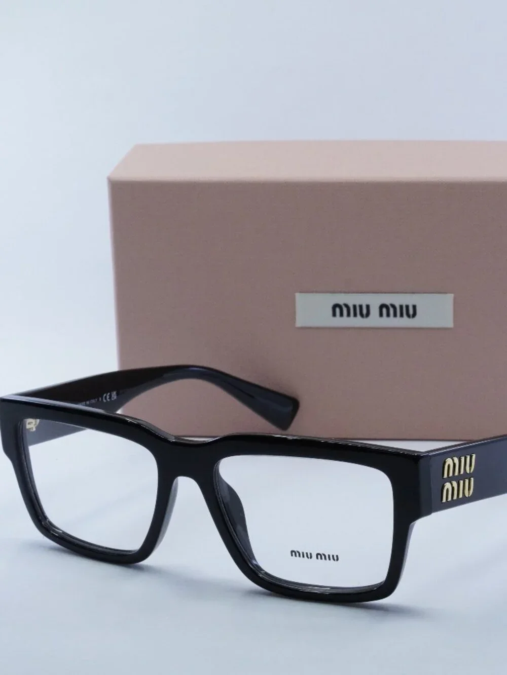 Miu Miu MU02XV 1AB1O1 Rectangle Eyeglasses – Black 54mm